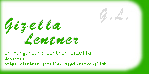 gizella lentner business card